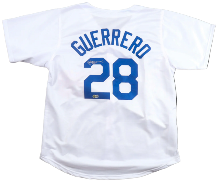 Autographed/Signed Pedro Guerrero Custom Jersey (Beckett)