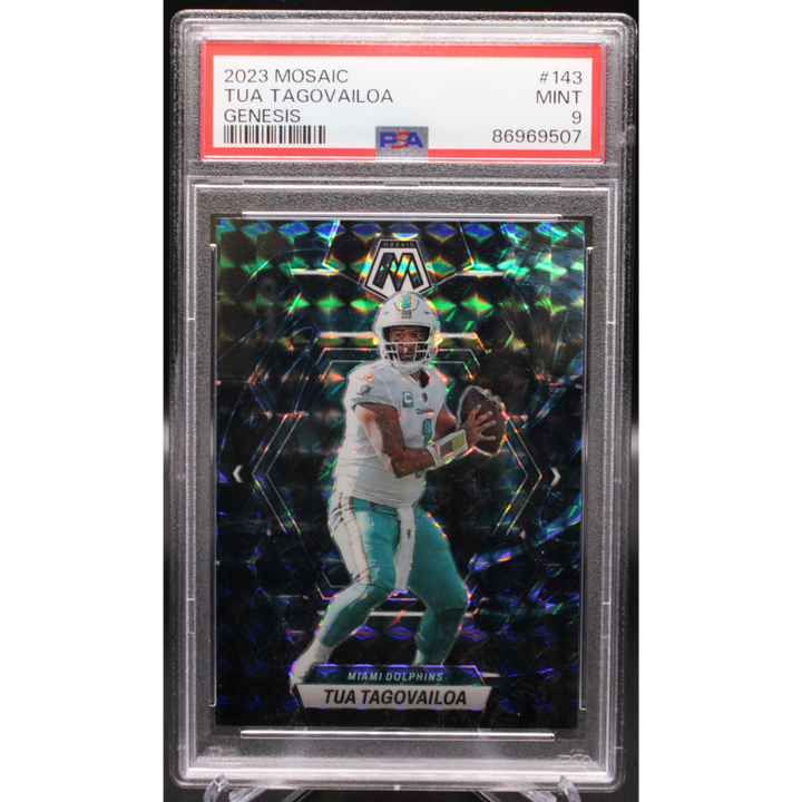 2023 Panini Mosaic - Tua Tagovailoa 143 - Genesis  - PSA 9