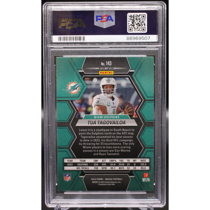 2023 Panini Mosaic - Tua Tagovailoa 143 - Genesis  - PSA 9