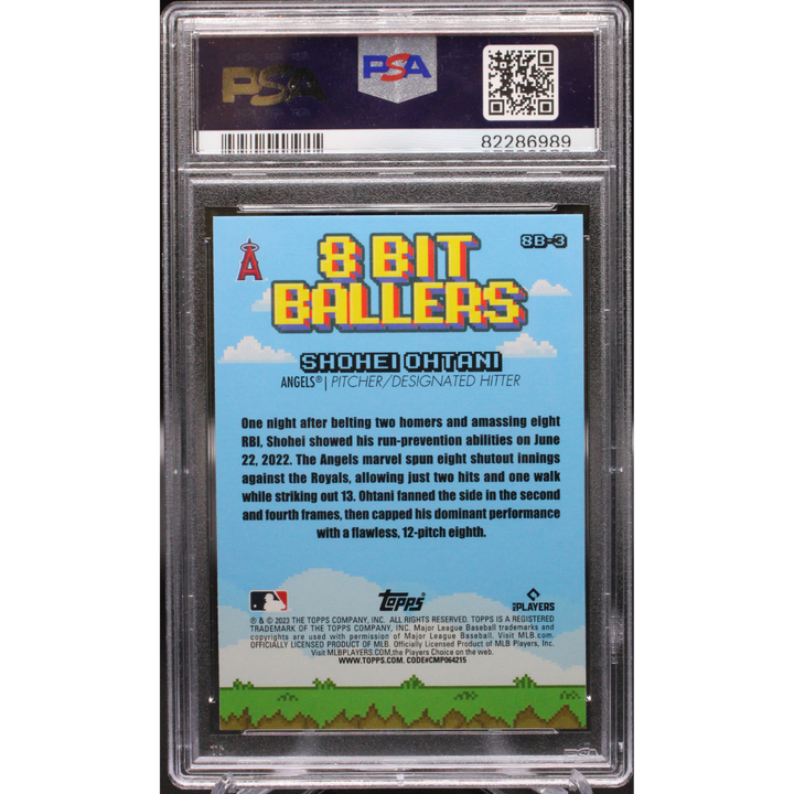 2023 Topps Big League - Shohei Ohtani 8B-3 - 8 Bit Ballers - PSA 9