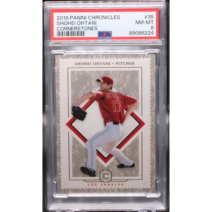 2018 Panini Chronicles Baseball - Shohei Ohtani 35 - Cornerstones - PSA 8