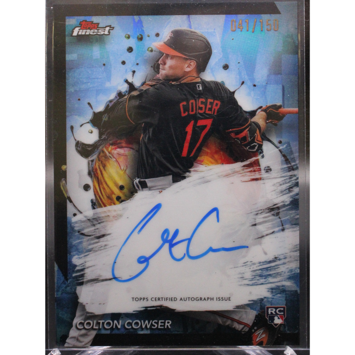 2024 Topps Finest Baseball - Colton Cowser FA-CC - Sky Blue Auto /150