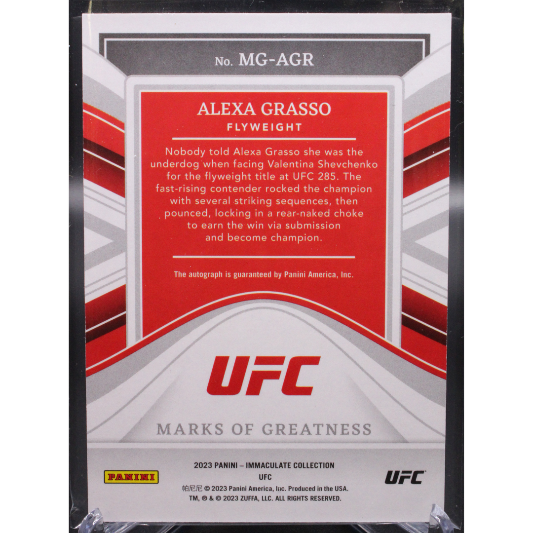 2023 Panini Immaculate UFC - Alexa Grassso mg-agr - Marks Of Greatness /99