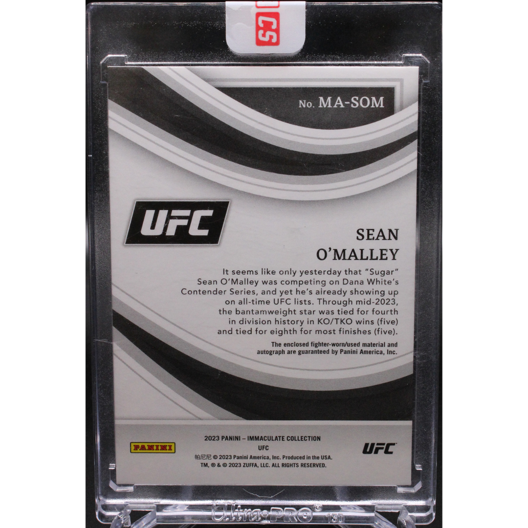 2022 Panini Immaculate UFC - Sean O'Malley MA-SOM - Green Mem Auto /5