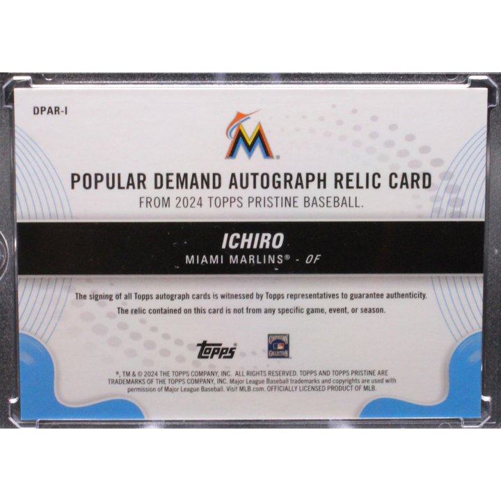 2024 Topps Pristine Baseball - Ichiro DPAR-1 - Popular Demand Auto Relic