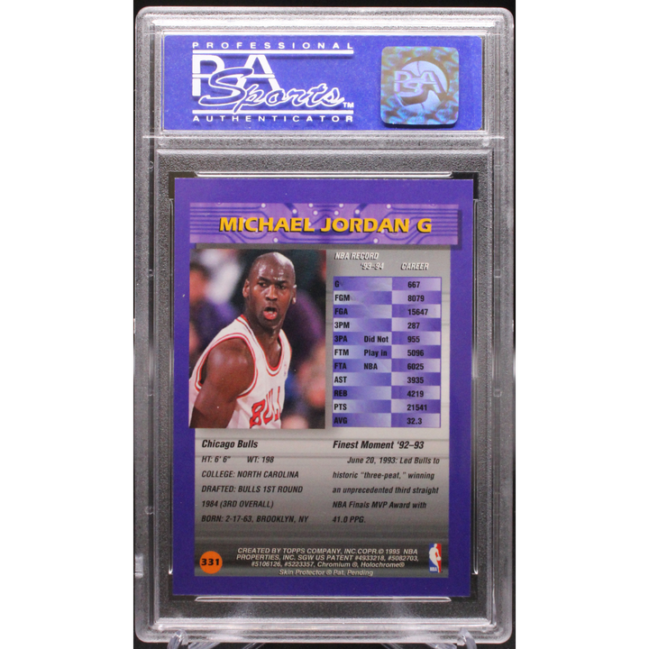 1994 Topps Finest - Michael Jordan 331 - Refractor W Coating - PSA 9