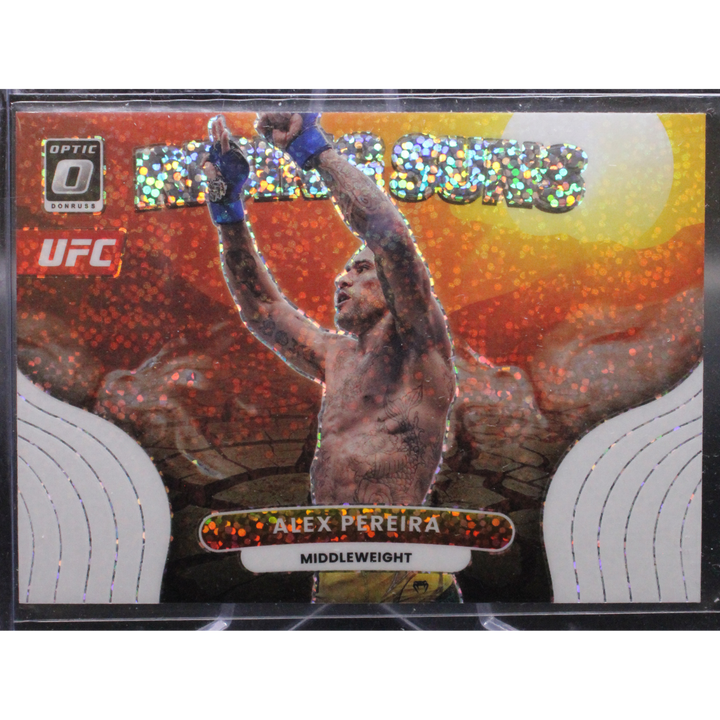 2023 Panini Donruss Optic UFC - Alex Pereira 5 - White Sparkle Rising Sun