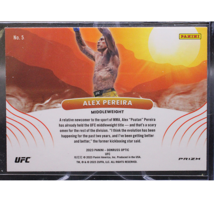 2023 Panini Donruss Optic UFC - Alex Pereira 5 - White Sparkle Rising Sun