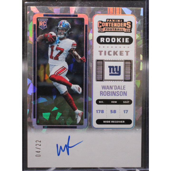 2022 Panini Contenders Football - Wandale Robinson 141 - Rookie Ticket Auto Cracked Ice /22