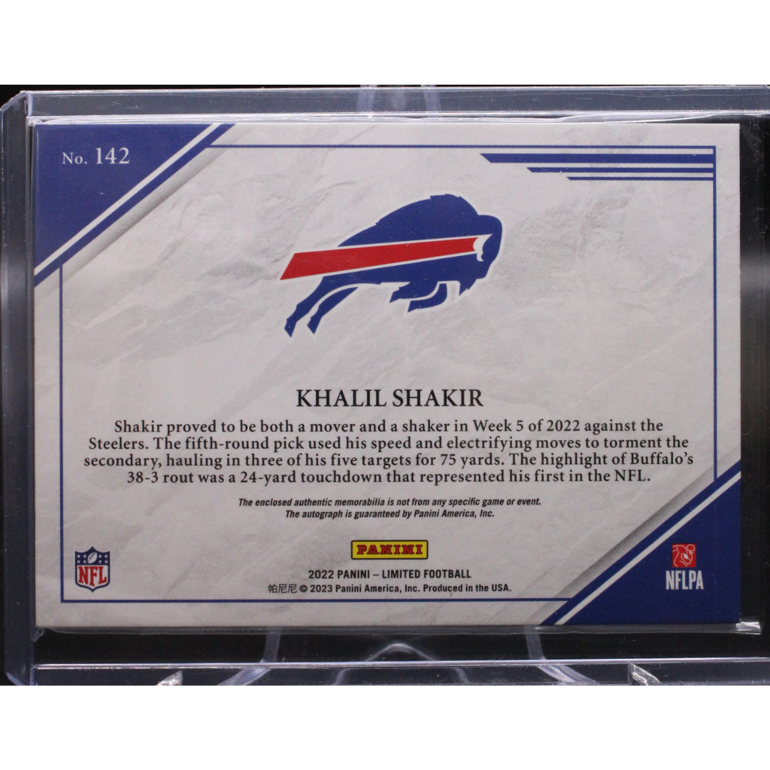 2022 Panini Limited Football - Khalil Shakir 142 - RPA /199