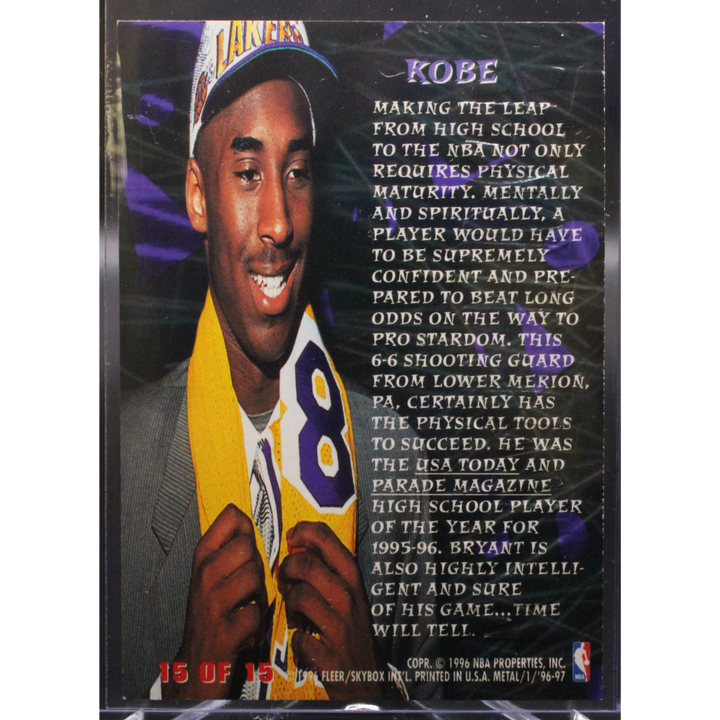 1996-97 Fleer Metal - Kobe Bryant 15 - Metal Edge