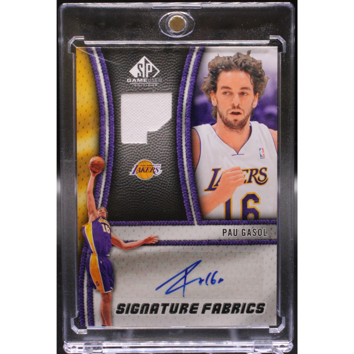 2009-10 NBA SP Game Used Basketball - Pau Gasol SF-PG - Signature Fabrics