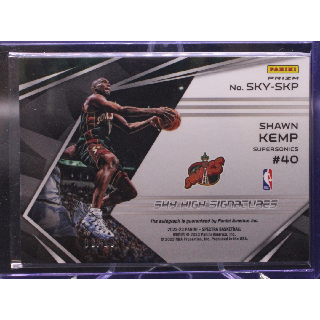 2022 Panini Spectra Basketball - Shawn Kemp SKY-SKP - Sky High Signatures Gold /10