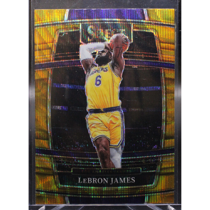 2021 Panini Select Basketball - Lebron James 100 - Gold Wave