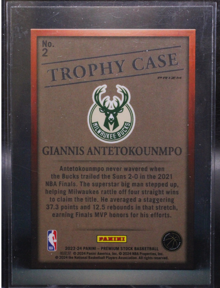 2023-24 Panini Premium Stock Basketball - Giannis Antetokounmpo 2 - Trophy Case