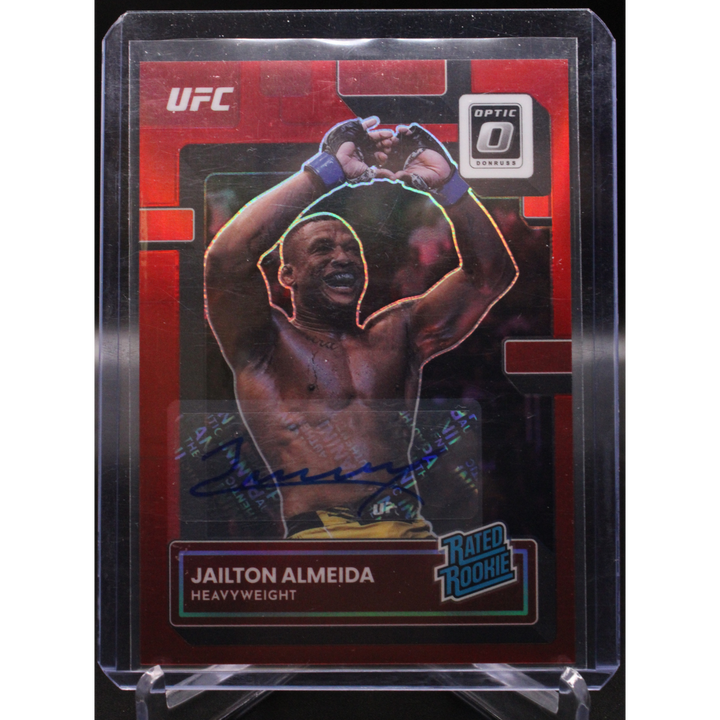 2023 Panini Donruss Optic UFC - Jailton Almeida 106 - Rated Rookie Red Auto /99