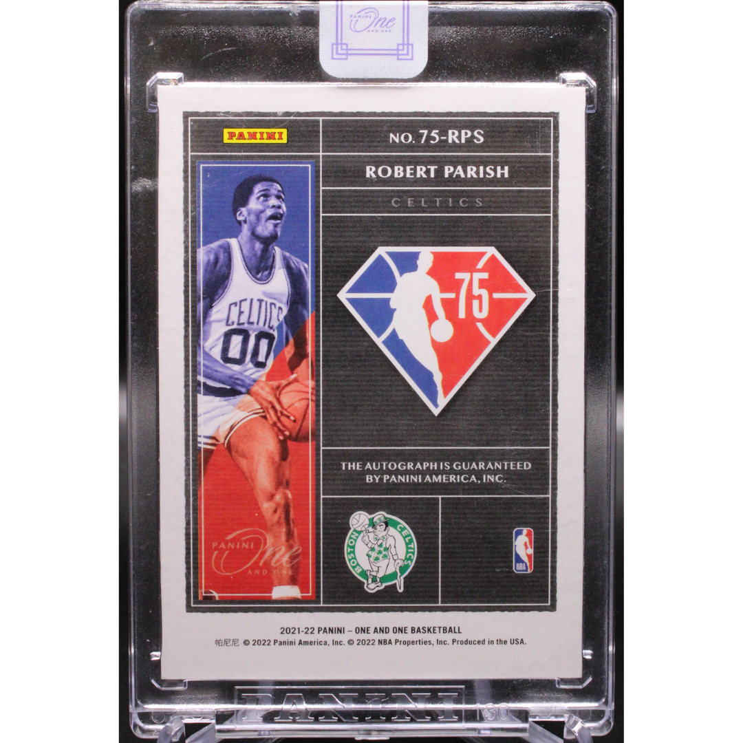 2021 Panini One and One Basketball - Robert Parish 75-RPS - 75th Team Signatures Purple /49