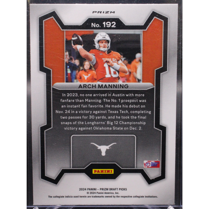 2024 Panini Prizm Draft Football - Arch Manning 192 - Red Ice