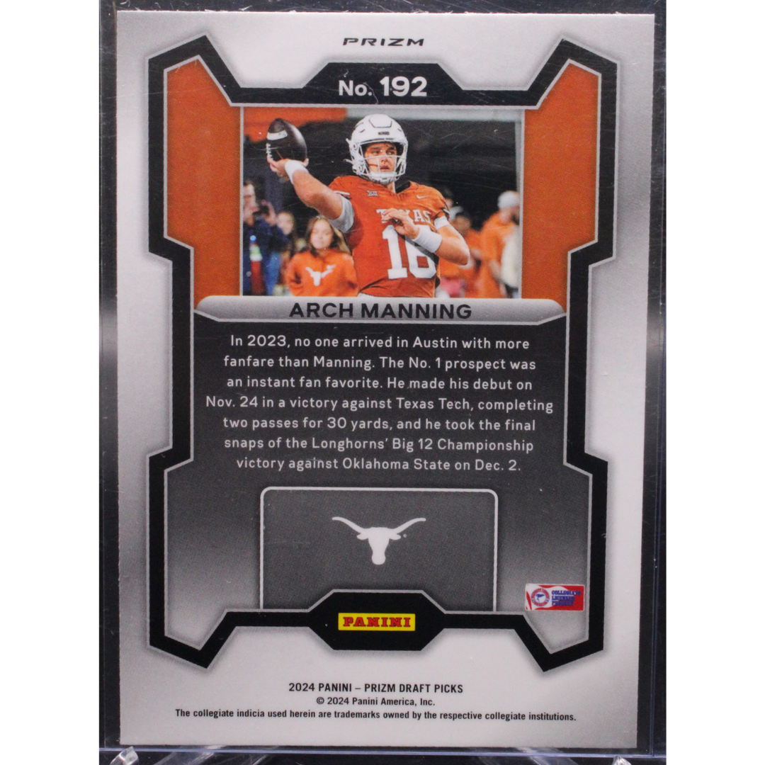 2024 Panini Prizm Draft Football - Arch Manning 192 - Silver