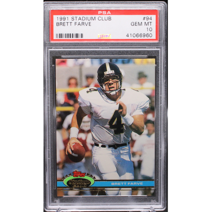 1991 Stadium Club - Brett Favre 94 - PSA 10