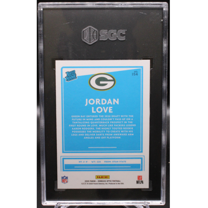 2020 Panini Donruss Optic - Jordan Love 154 - Rated Rookie - SGC 9.5