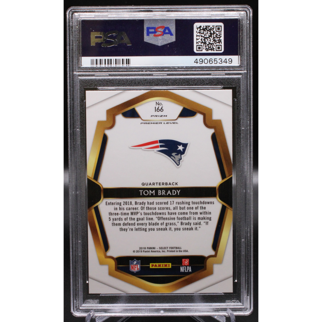 2018 Panini Select - Tom Brady 166 -  Silver Prizm - PSA 9