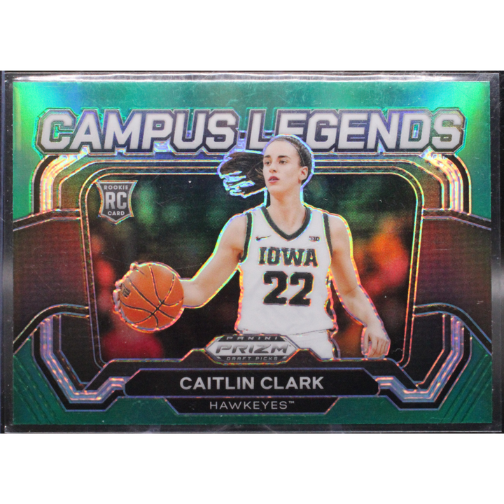 2024 Panini Prizm Draft Picks - Caitlin Clark 5 - Campus Legends Green