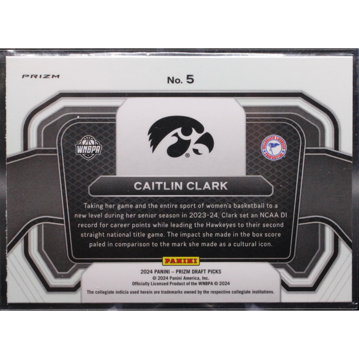 2024 Panini Prizm Draft Picks - Caitlin Clark 5 - Campus Legends Green