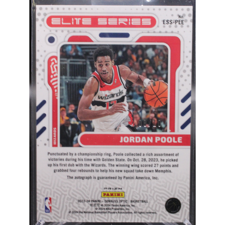 2023-24 Panini Donruss Optic Basketball - Jordan Poole ESS-PLE - Elite Series Auto Gold /10