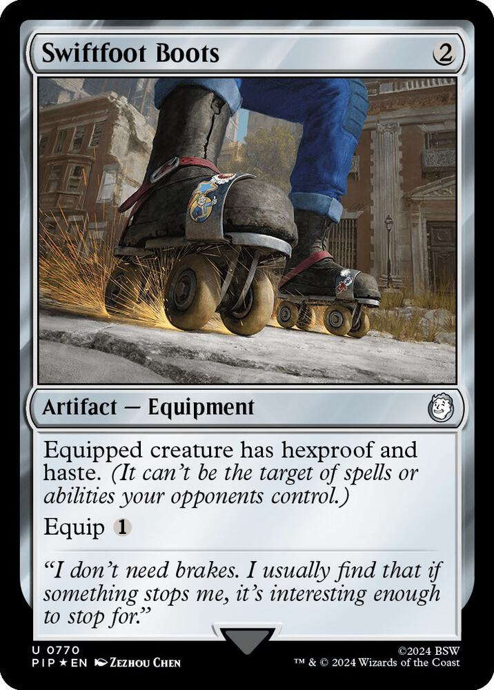 Swiftfoot Boots (Surge Foil) - Universes Beyond: Fallout (PIP)