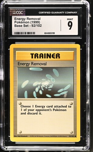 Energy Removal - Base Set (BS) - 1999 Pokemon - CGC 9