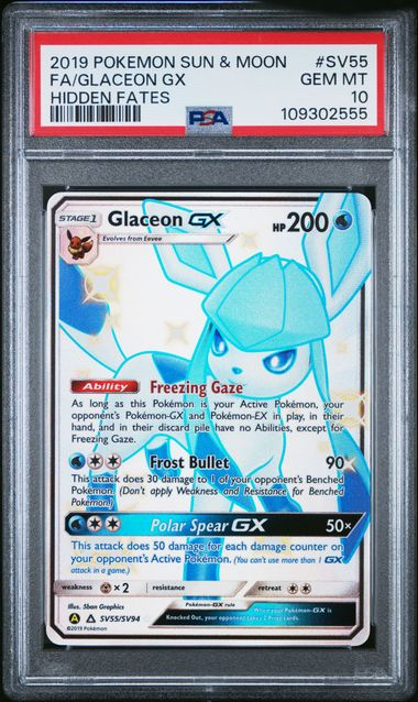 Fa/Glaceon GX - 2019 Pokemon Sun & Moon Hidden Fates - PSA 10