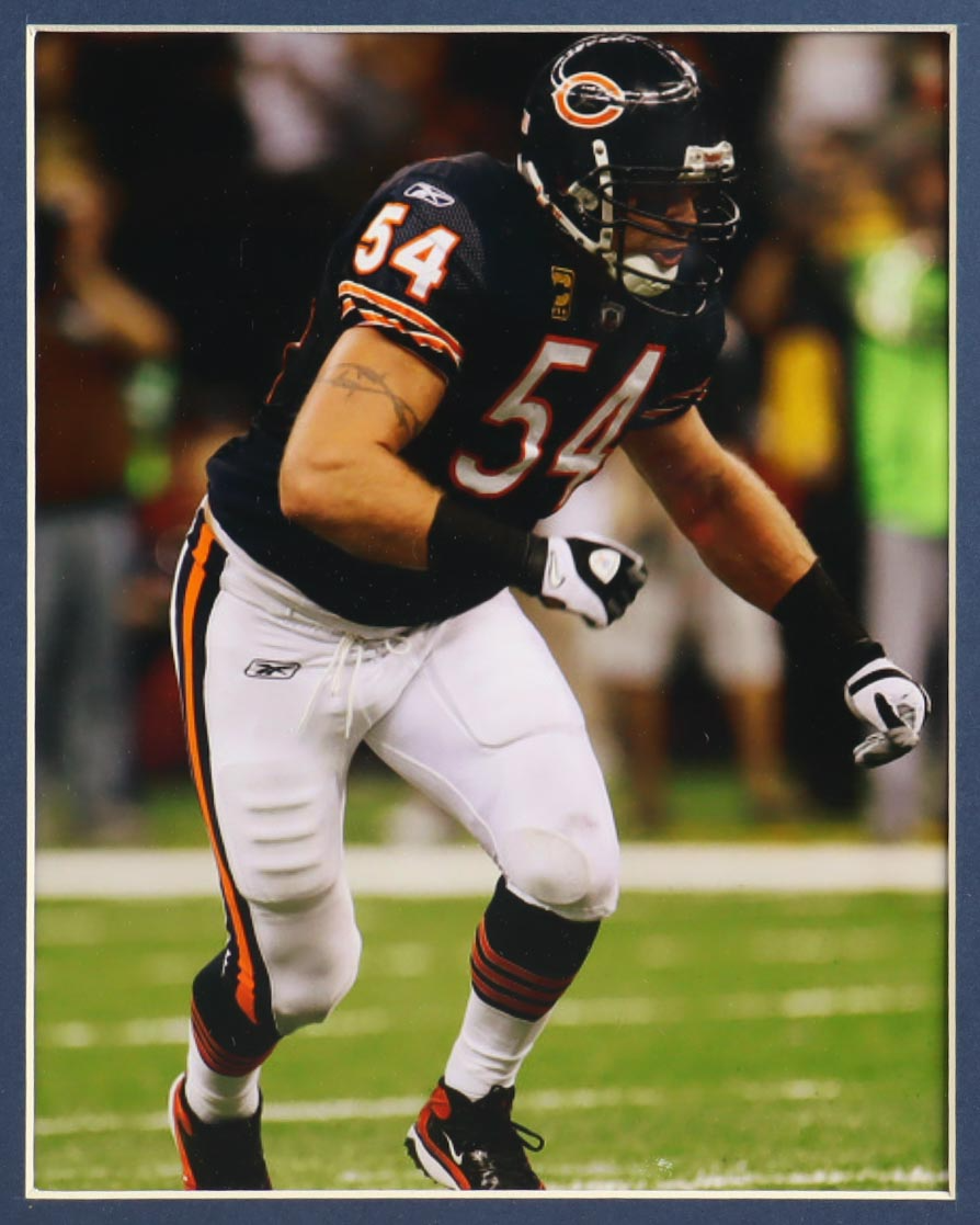 Brian Urlacher Autographed Signed Custom Framed Jersey Display Inscribed "HOF 18" (Beckett)