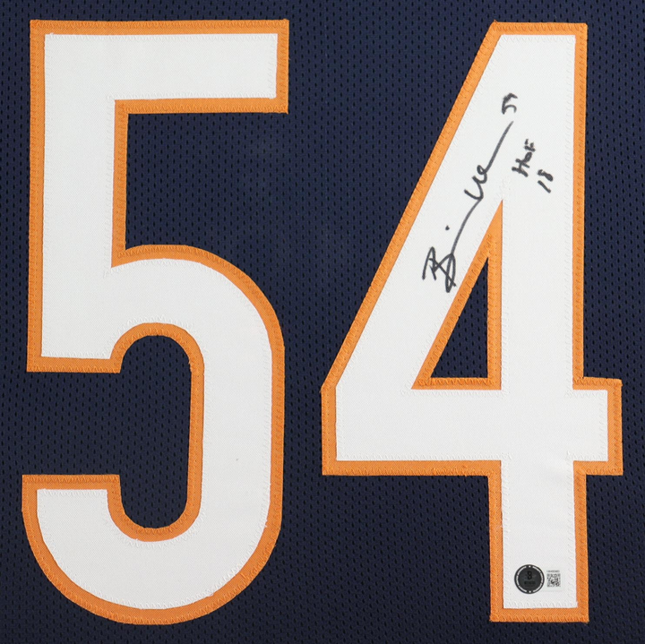 Brian Urlacher Autographed Signed Custom Framed Jersey Display Inscribed "HOF 18" (Beckett)