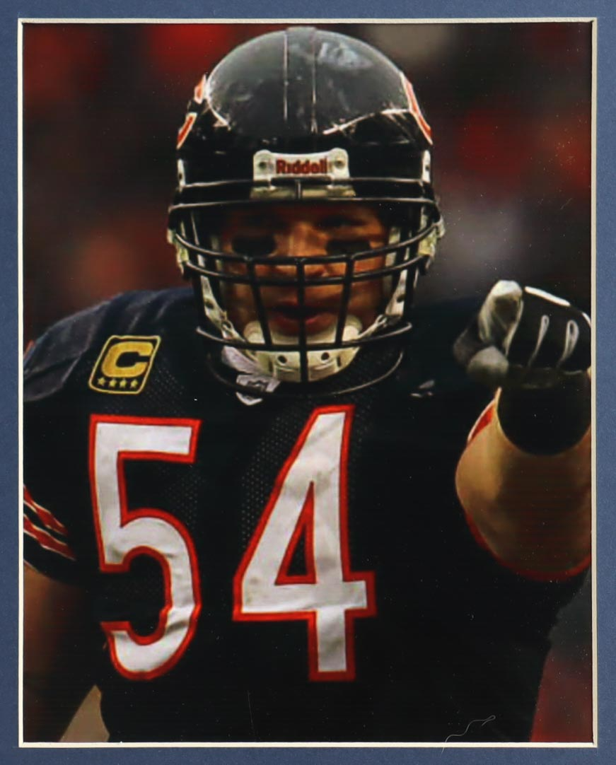 Brian Urlacher Autographed Signed Custom Framed Jersey Display Inscribed "HOF 18" (Beckett)