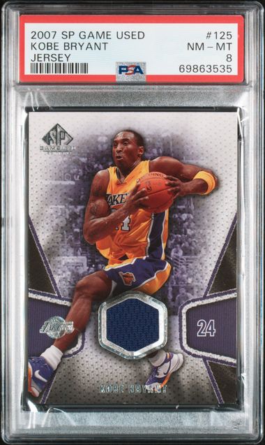 2007 SP Game Used Jersey - Kobe Bryant 125 - PSA 8