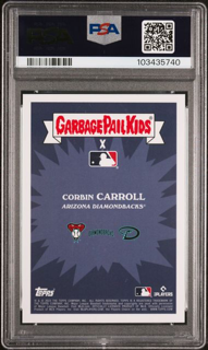 2023 Topps GPK X MLB S3 Baseball - Coiled Corbin 19a - Blue Foil /25 - PSA 9