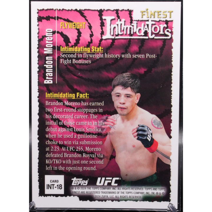 2024 Topps Finest UFC - Brandon Moreno INT-18 - Gold Shimmer /39