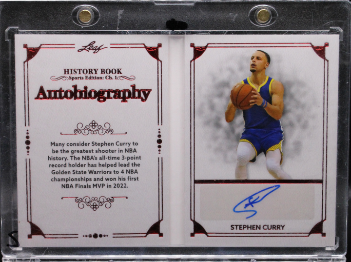 2023 Leaf History Book Sports Edition ch.1 - Stephen Curry A-SC1 - Autobiography booklet /3