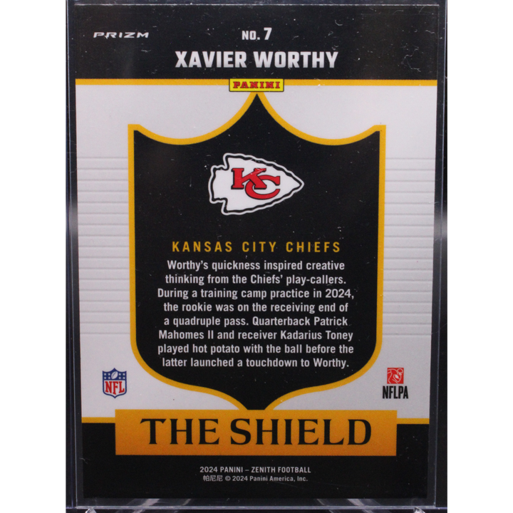 2024 Panini Zenith Football - Xavier Worthy 7 - The Shield