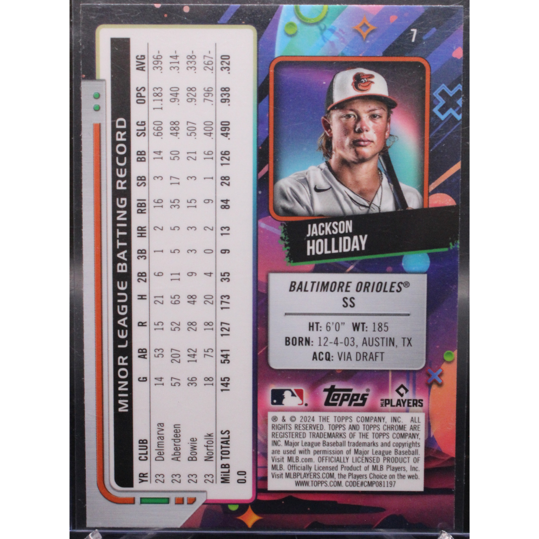 2024 Cosmic Chrome - Jackson Holliday 7 - Aqua Equinox /199