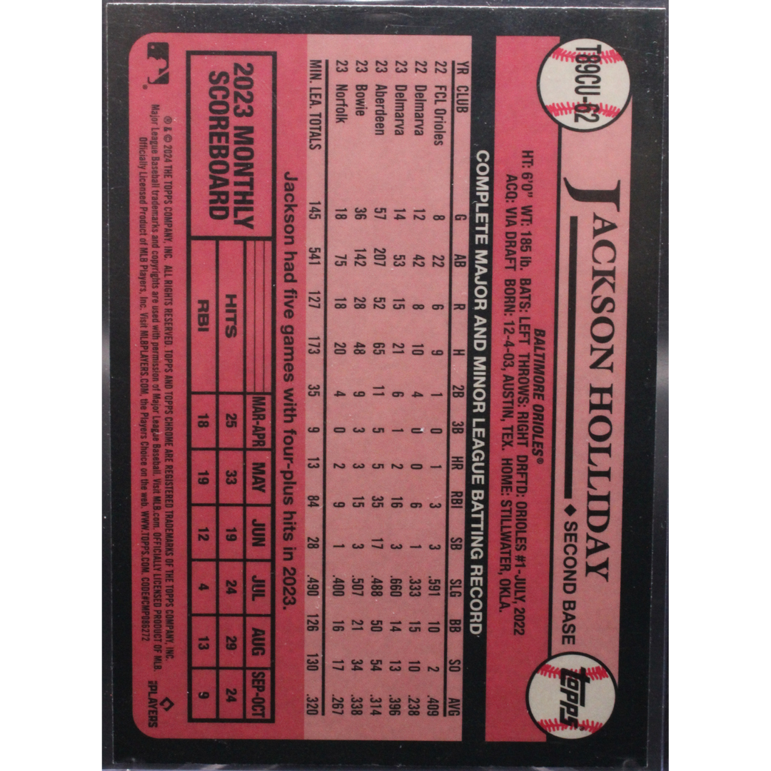 2024 Topps Update Chrome Silver Pack - Jackson Holliday T89CU-62 - Update 35th Anniversary Purple /75