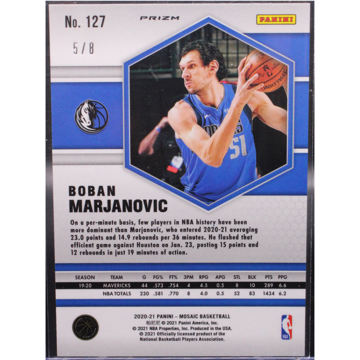 2020 Panini Mosaic Basketball - Boban Marjanovic 127  - Black Gold /8