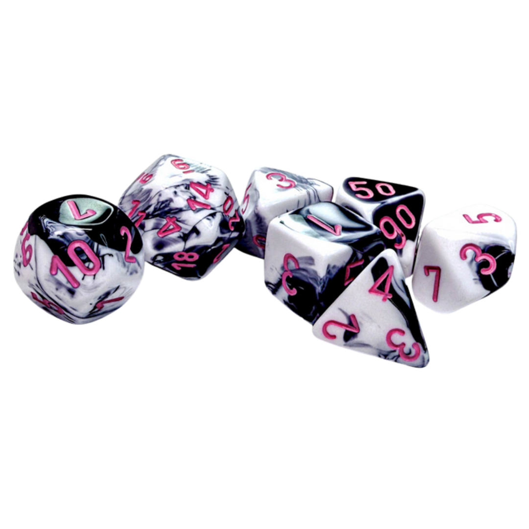 7-Die Set Gemini: Black-White/Pink - CHX26469