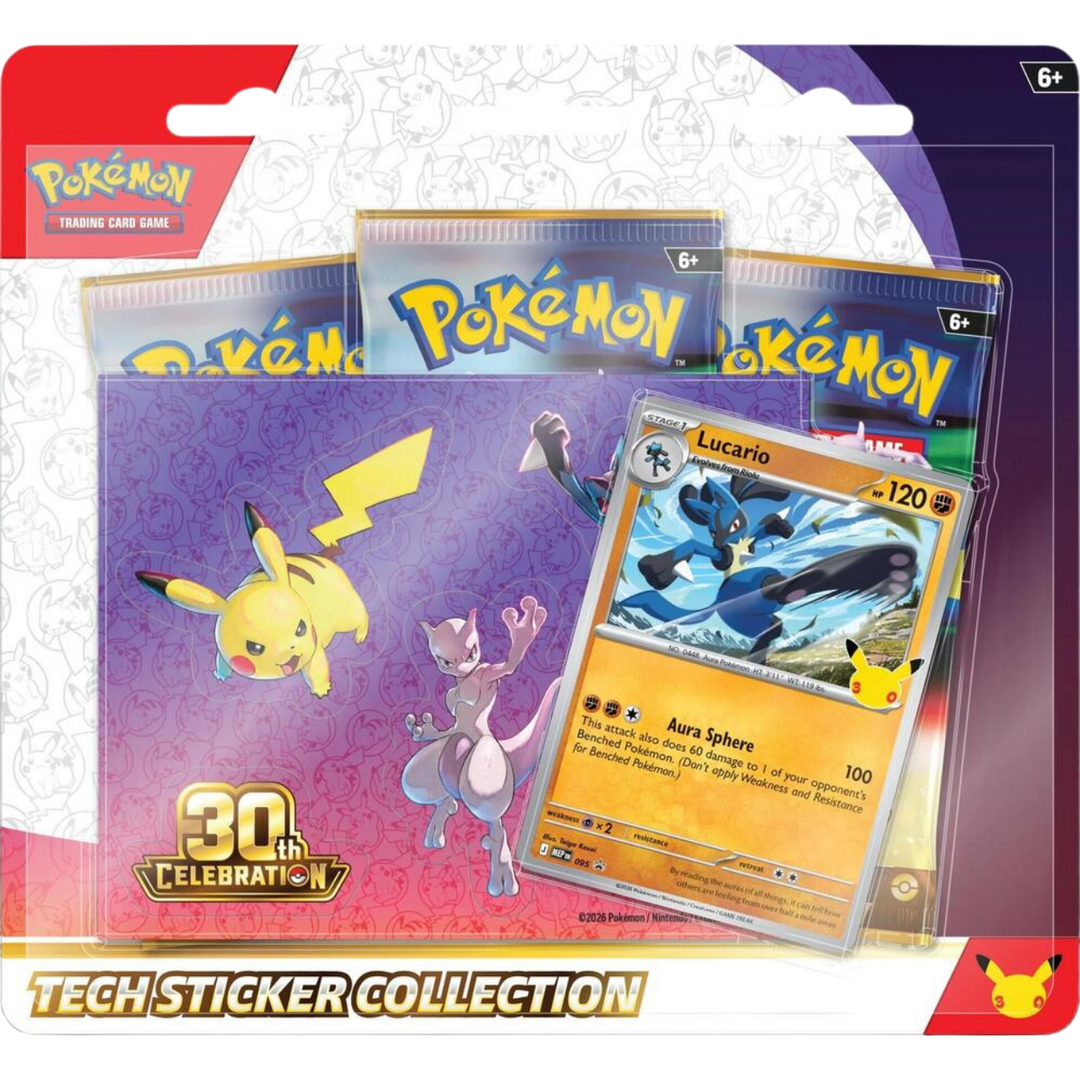 Pokemon 30th Celebration - Tech Sticker Collection (Presale)