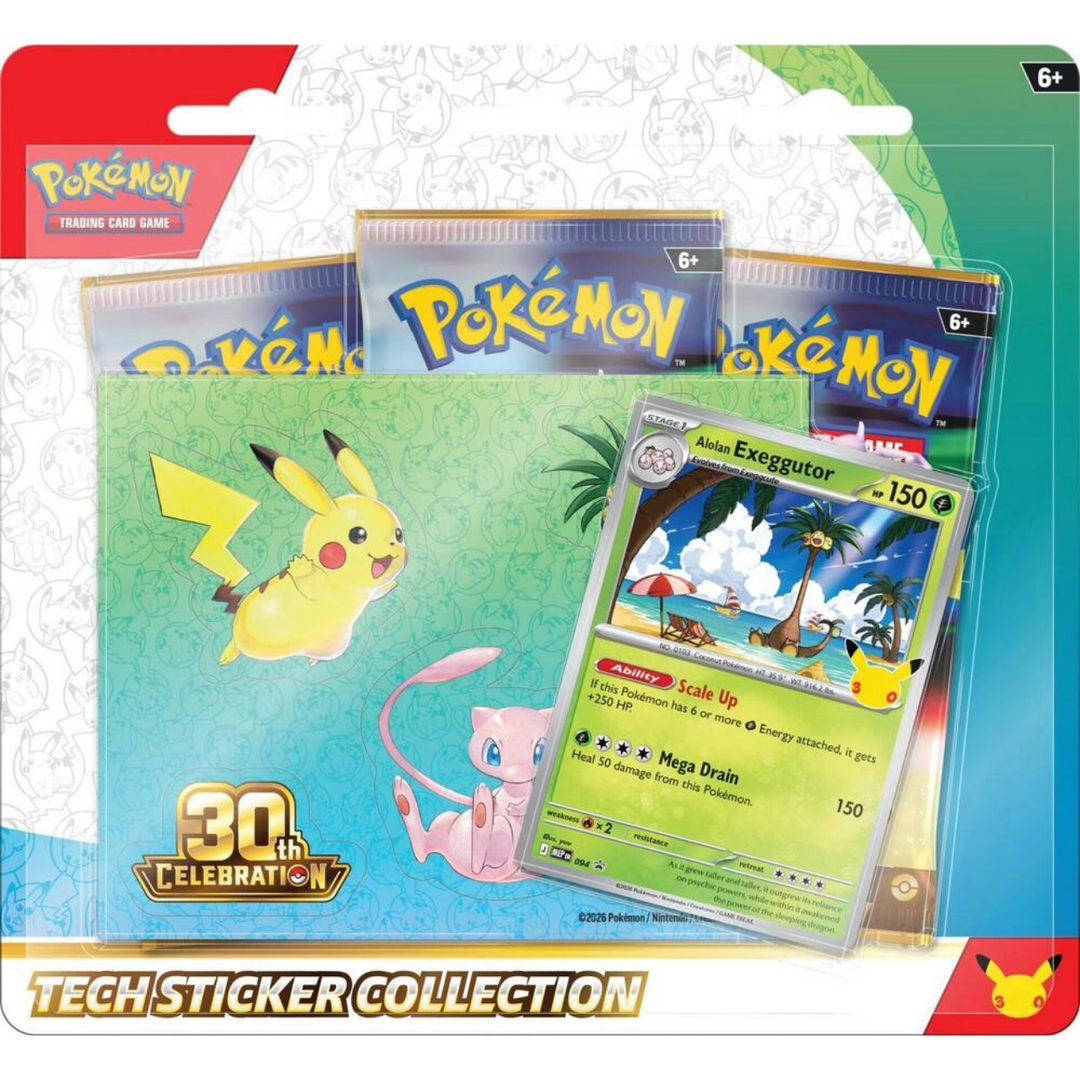 Pokemon 30th Celebration - Tech Sticker Collection (Presale)