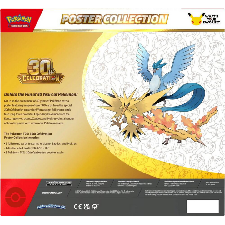 Pokemon 30th Celebration - Poster Collection (Presale)