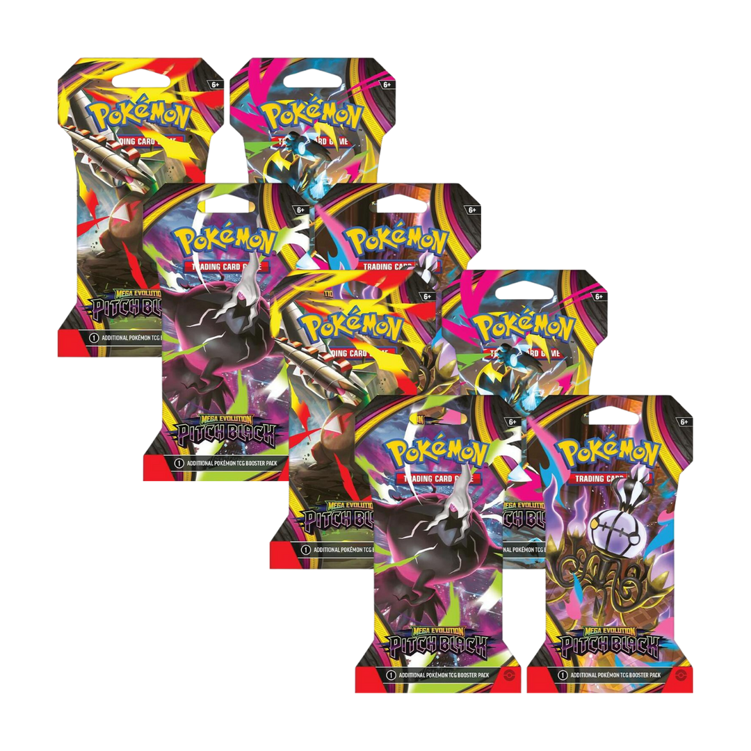 Pokemon Mega Evolution - Pitch Black Sleeved Booster 8-Pack Bundle