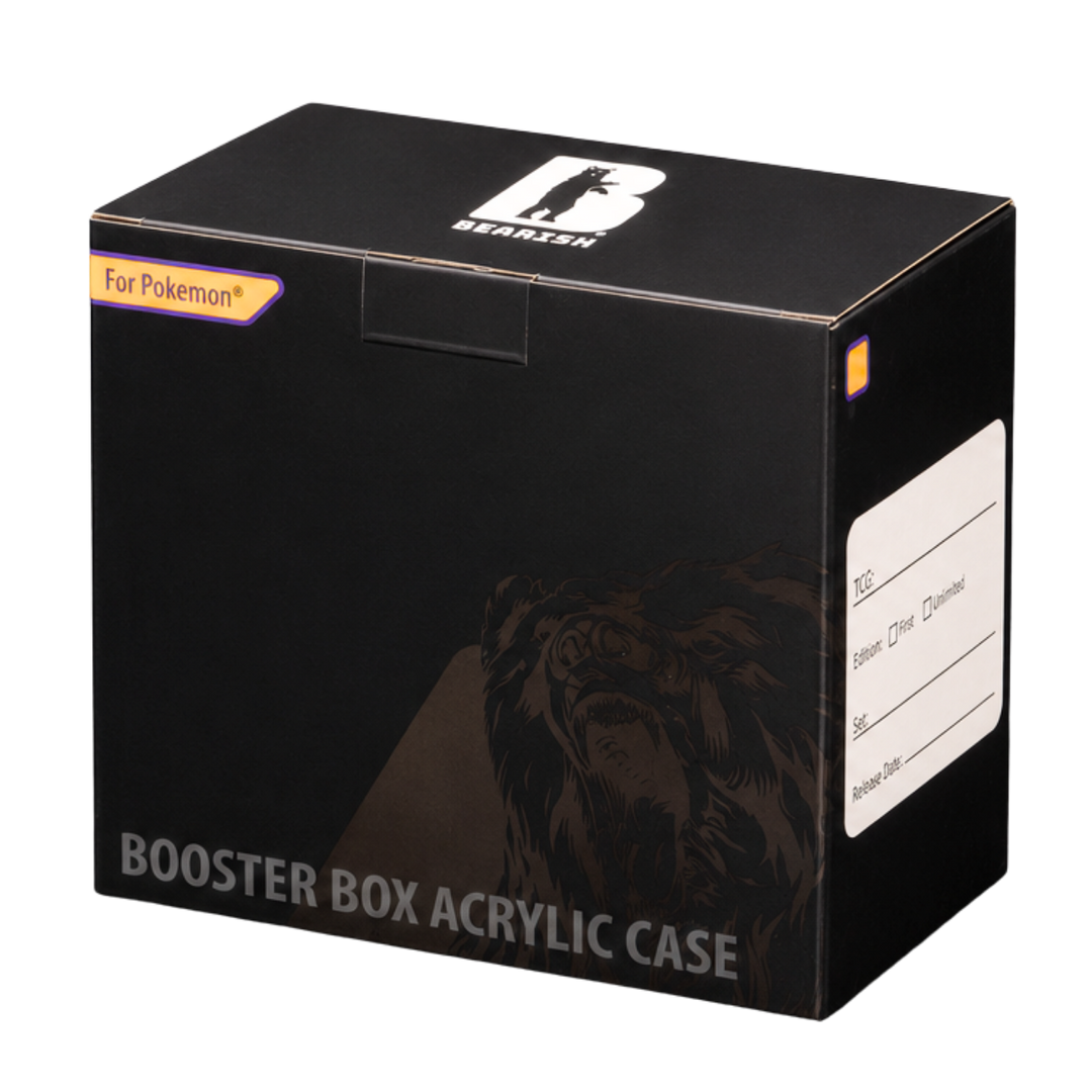 Bearish Acrylic Case for Pokemon Booster Display (Sun and Moon Through Scarlet and Violet)