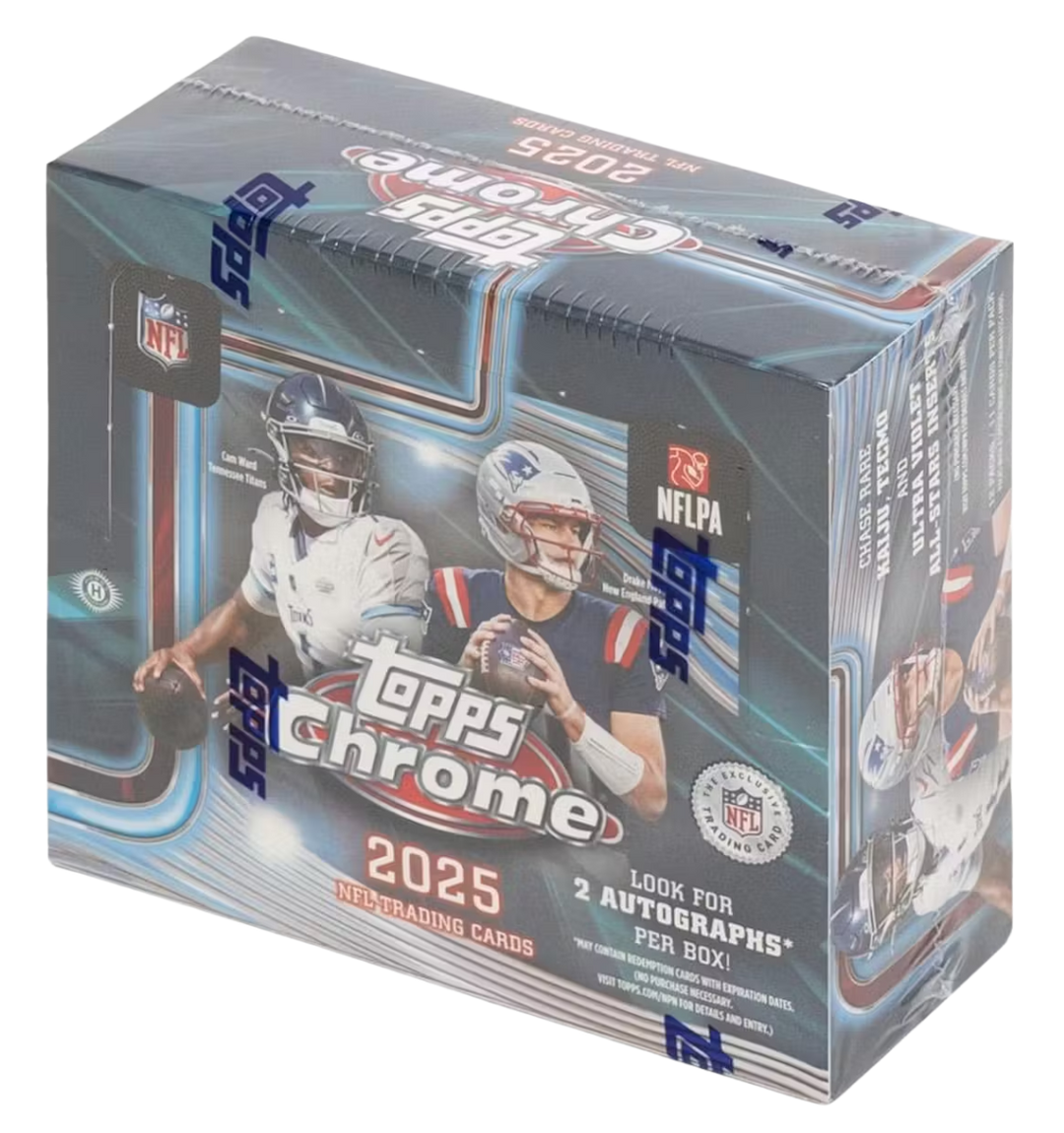 2025 Topps Chrome Football Hobby Jumbo Box
